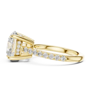 Luminary Round Brilliant Pavé-Set Solitaire Ring - Image 4