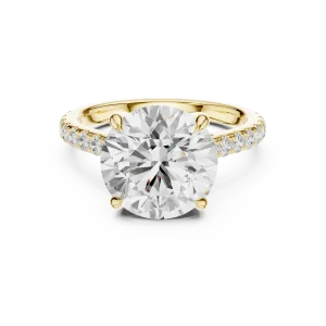 Luminary Round Brilliant Pavé-Set Solitaire Ring - Image 2