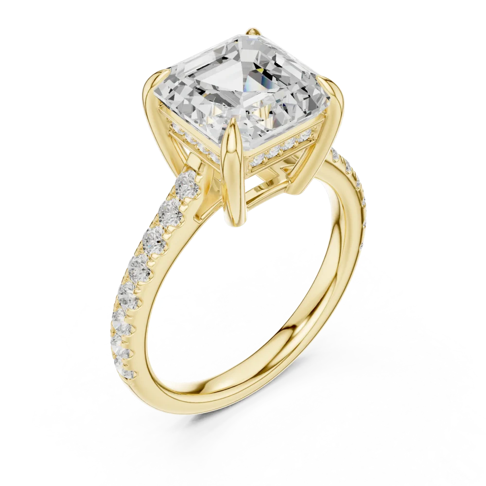 Discover the radiant beauty of this emerald cut Solitaire ring. Featuring pristine DIAMEUR lab-grown diamonds, elevate your style with modern luxury.