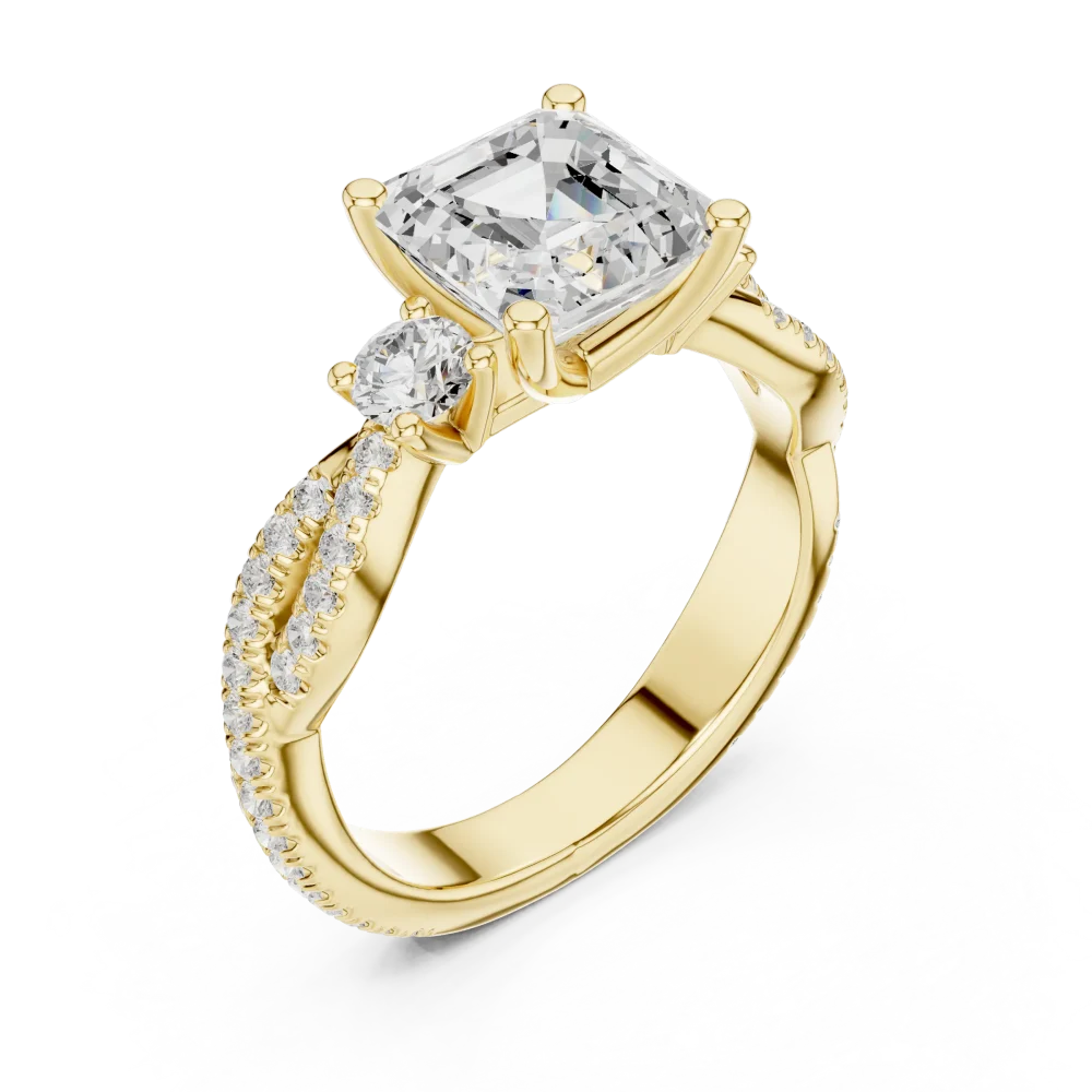 Discover the Luminary Emerald Cut Solitaire Ring, a modern classic featuring a radiant DIAMEUR diamond. Elevate your collection with this piece today.