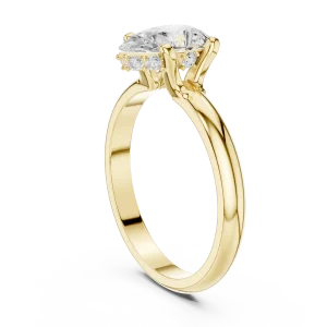 Ethereal Pear Cut Solitaire Statement Engagement Ring - Image 3