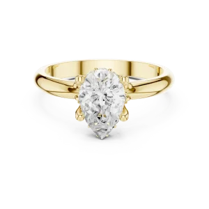 Ethereal Pear Cut Solitaire Statement Engagement Ring - Image 2