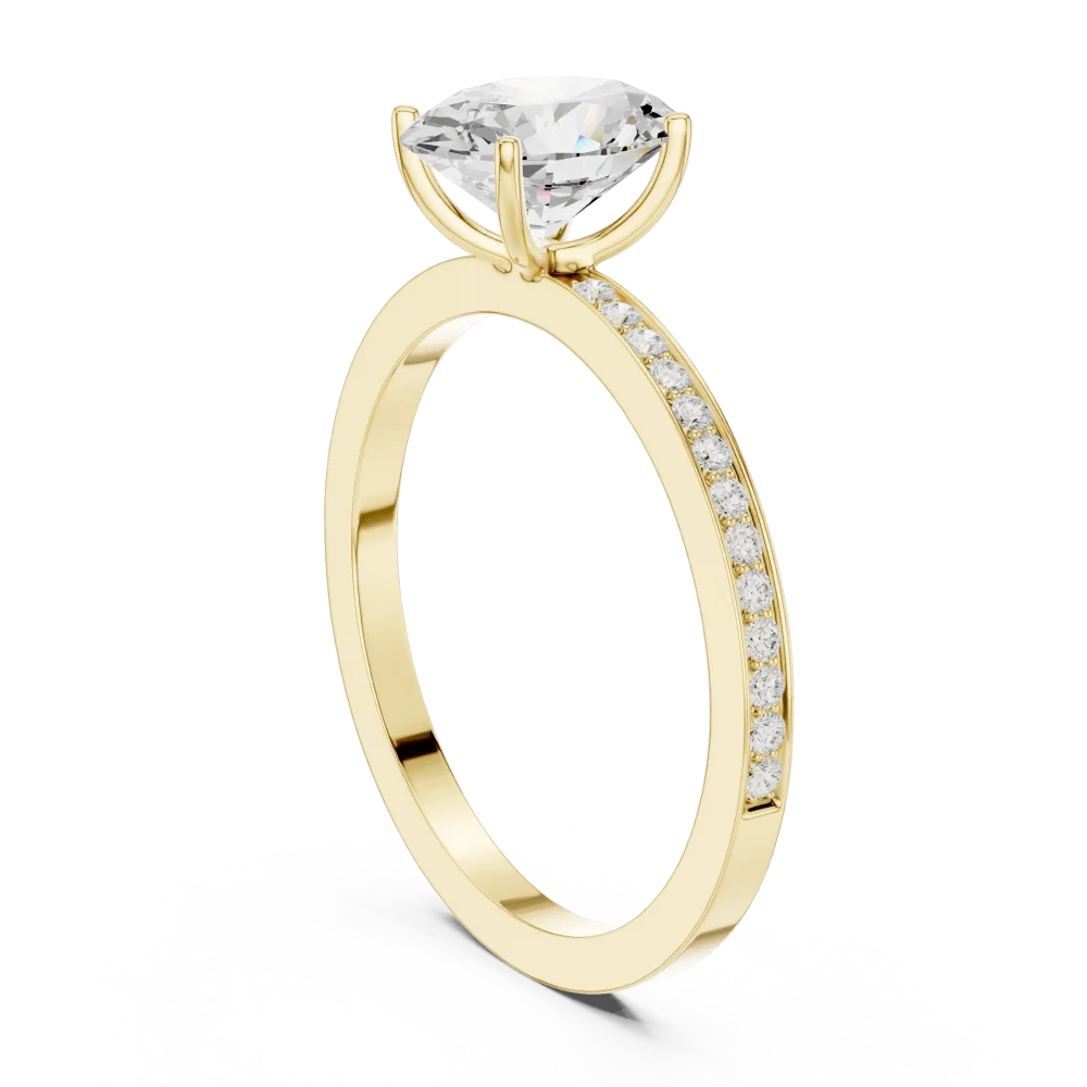 Essence Oval Cut Brilliant-Pavé Accent Ring - Image 3