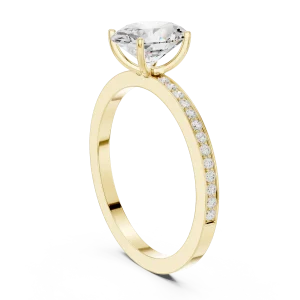 Essence Oval Cut Brilliant-Pavé Accent Ring - Image 3