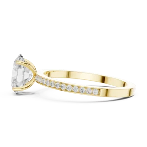 Essence Oval Cut Brilliant-Pavé Accent Ring - Image 4