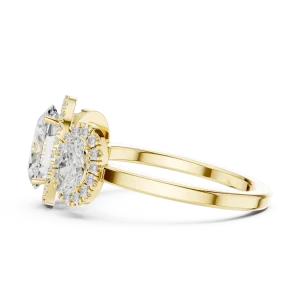Ethereal Oval Trio Halo Statement Ring - Image 4