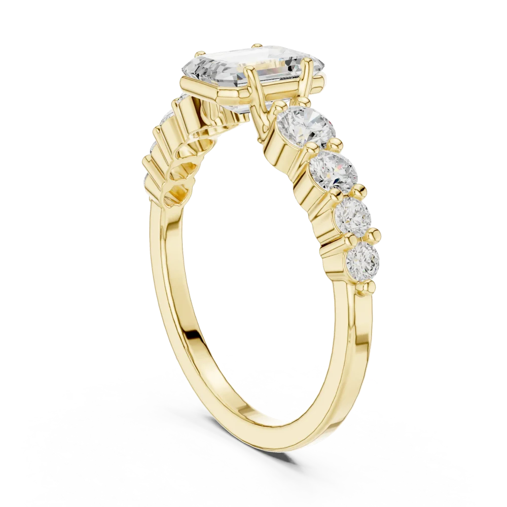 Luminary Emerald Cut Solitaire Statement Ring - Image 3