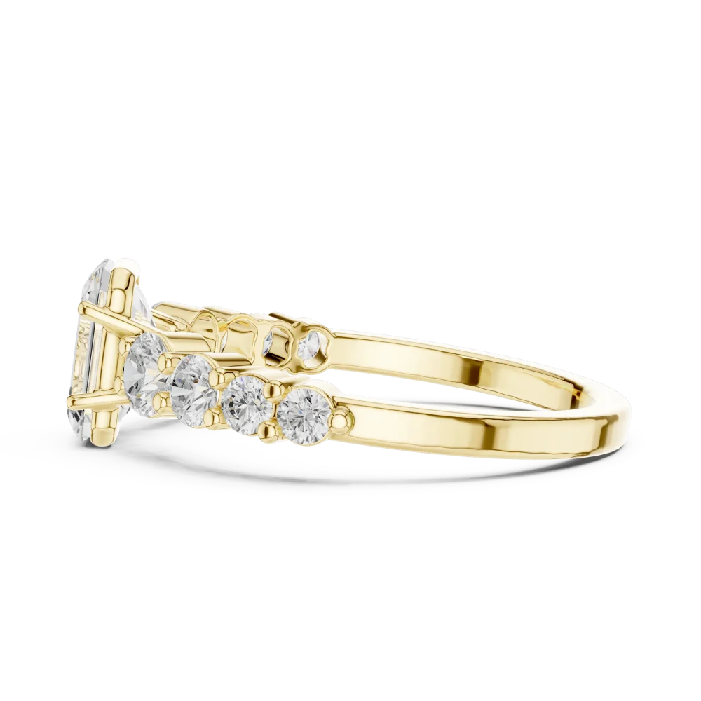Luminary Emerald Cut Solitaire Statement Ring - Image 4