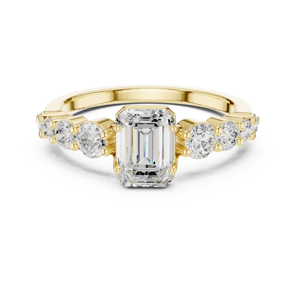 Luminary Emerald Cut Solitaire Statement Ring - Image 2