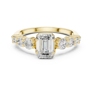 Luminary Emerald Cut Solitaire Statement Ring - Image 2