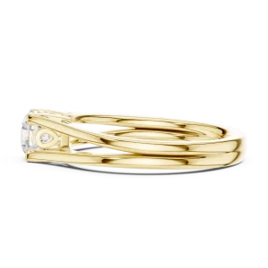 Essence Round Brilliant Cut Architectural Solitaire Ring - Image 4