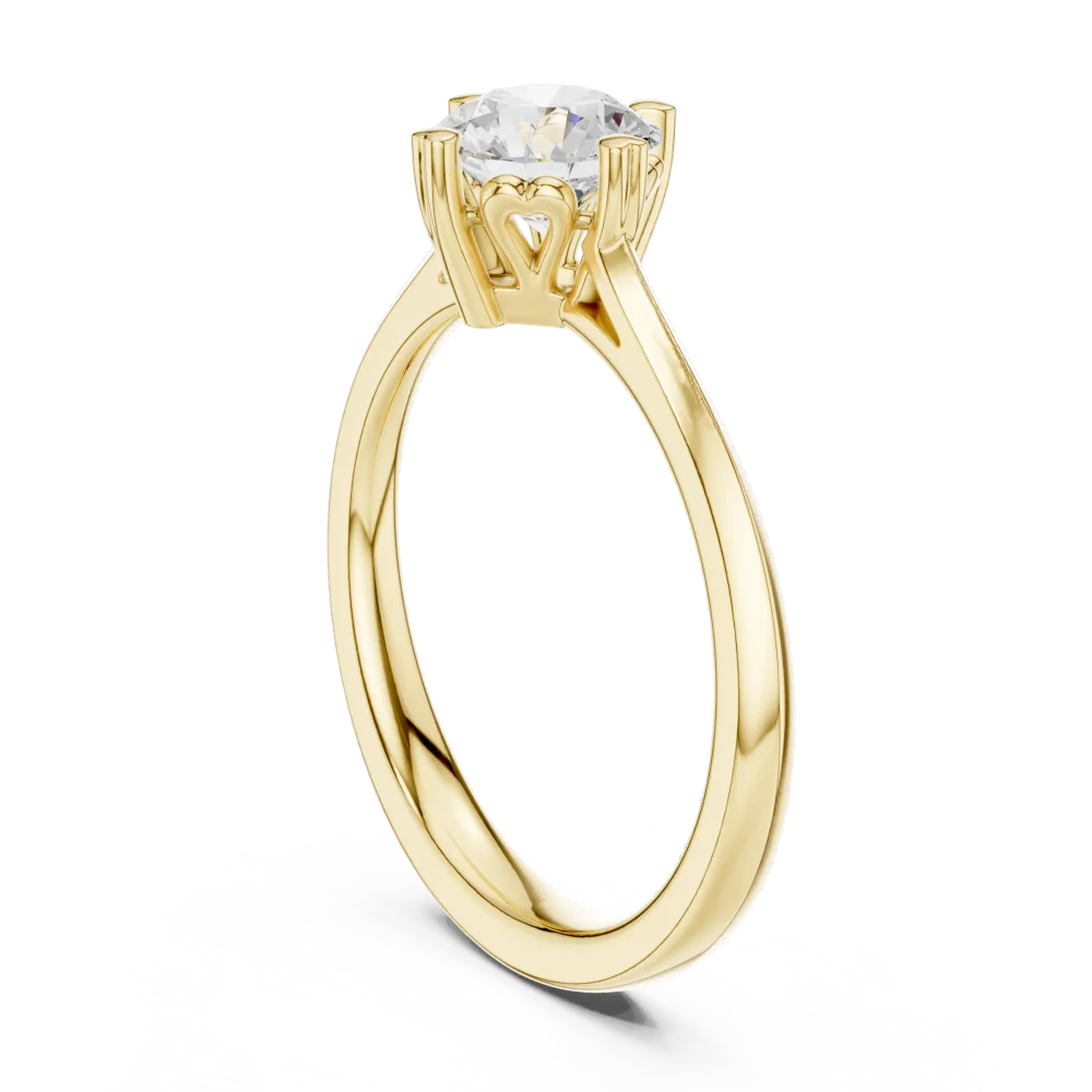 Essence Round Brilliant Cut Solitaire Engagement Ring - Image 3