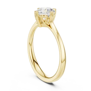 Essence Round Brilliant Cut Solitaire Engagement Ring - Image 3