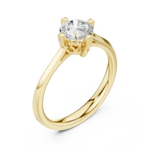 Essence Round Brilliant Cut Solitaire Engagement Ring