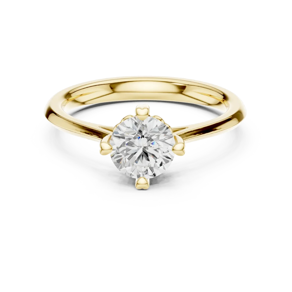 Essence Round Brilliant Cut Solitaire Engagement Ring - Image 2