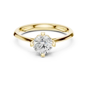 Essence Round Brilliant Cut Solitaire Engagement Ring - Image 2
