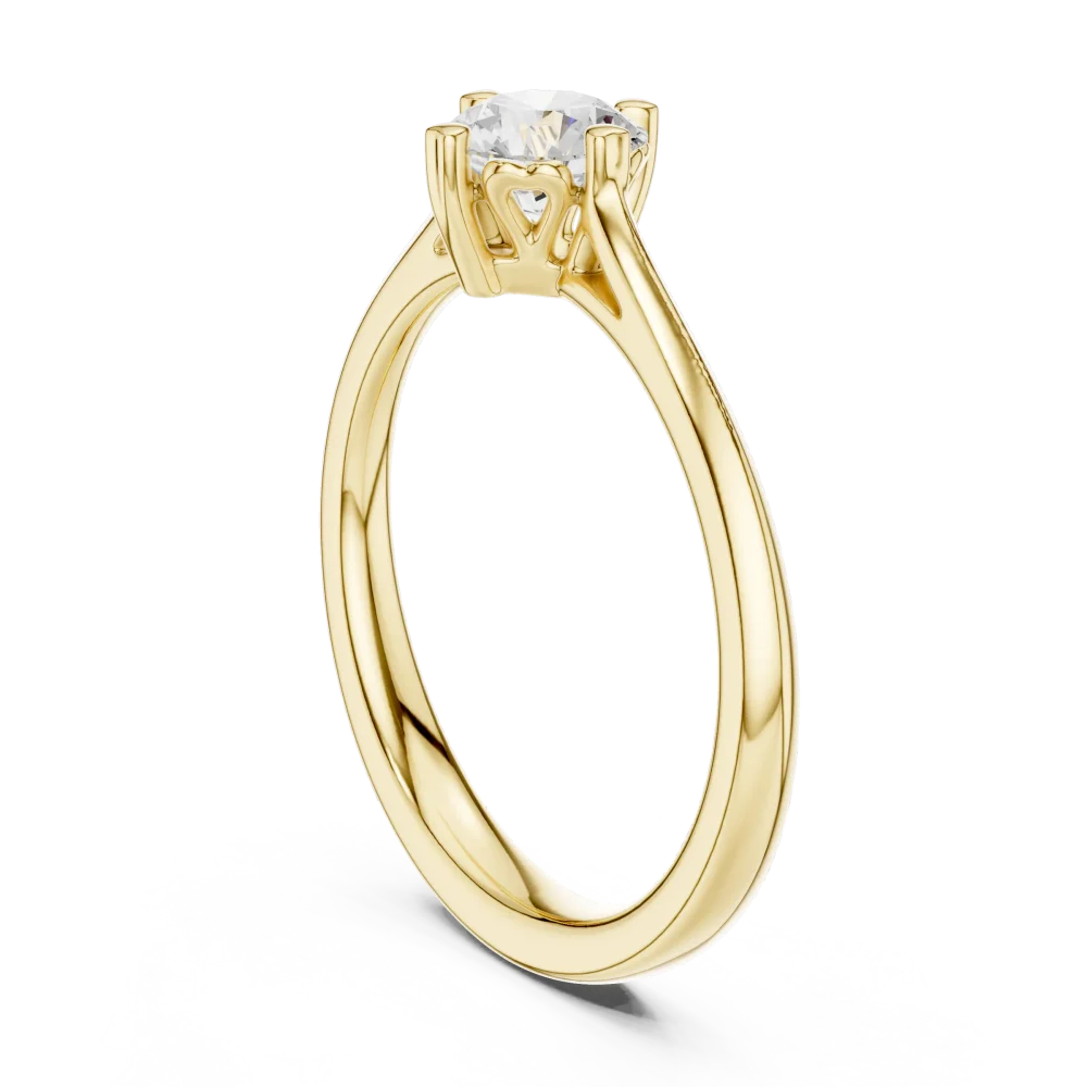 Essence Round Brilliant Cut Solitaire Engagement Ring - Image 3