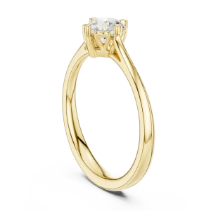 Essence Round Brilliant Cut Solitaire Engagement Ring - Image 3