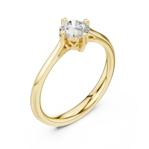 Essence Round Brilliant Cut Solitaire Engagement Ring