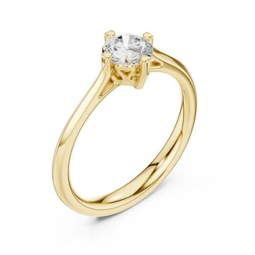 Essence Round Brilliant Cut Solitaire Engagement Ring