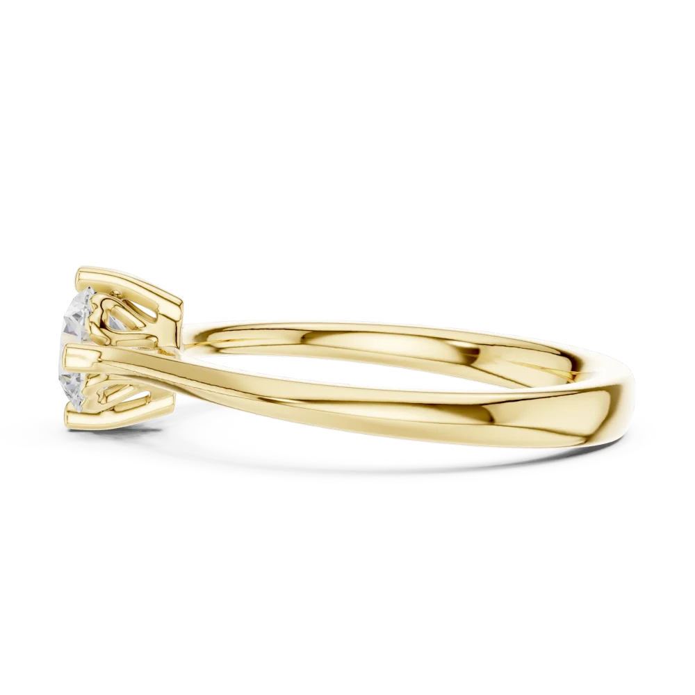 Essence Round Brilliant Cut Solitaire Engagement Ring - Image 4