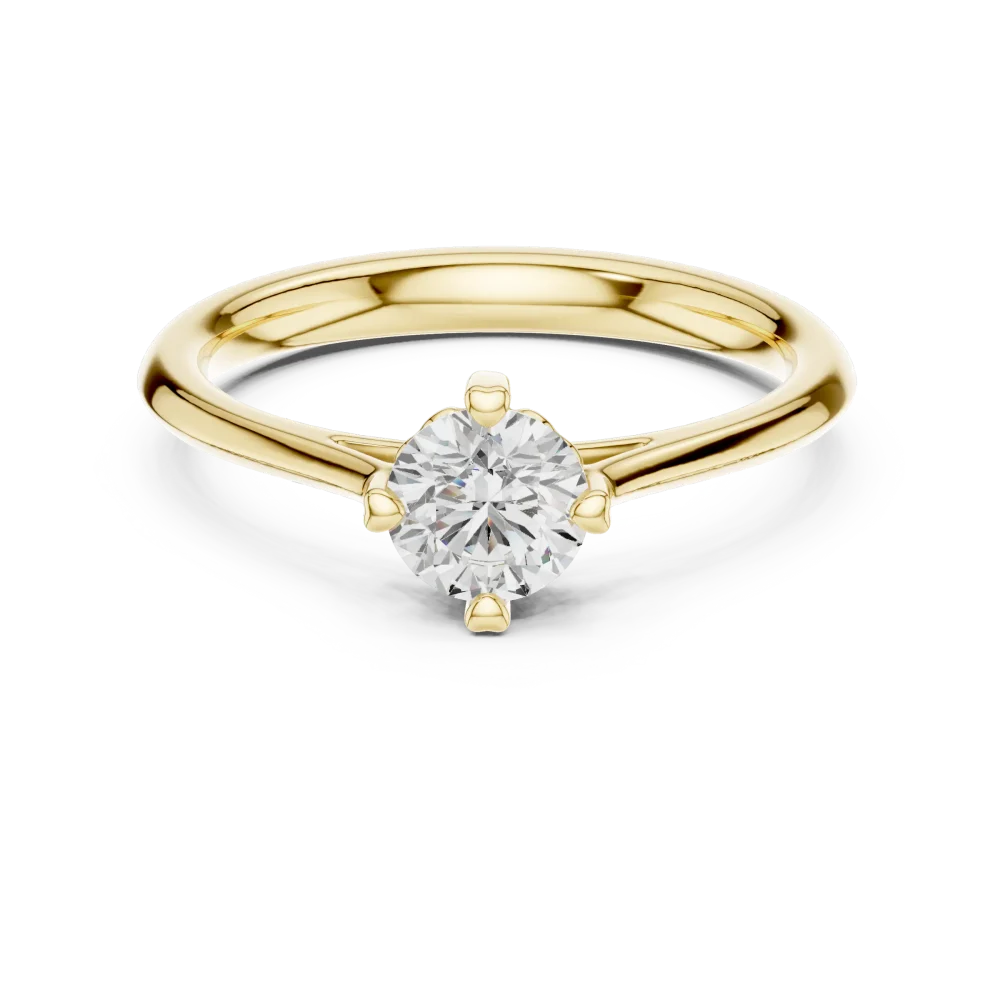 Essence Round Brilliant Cut Solitaire Engagement Ring - Image 2