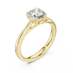 Essence Round Brilliant Cut Solitaire Ring