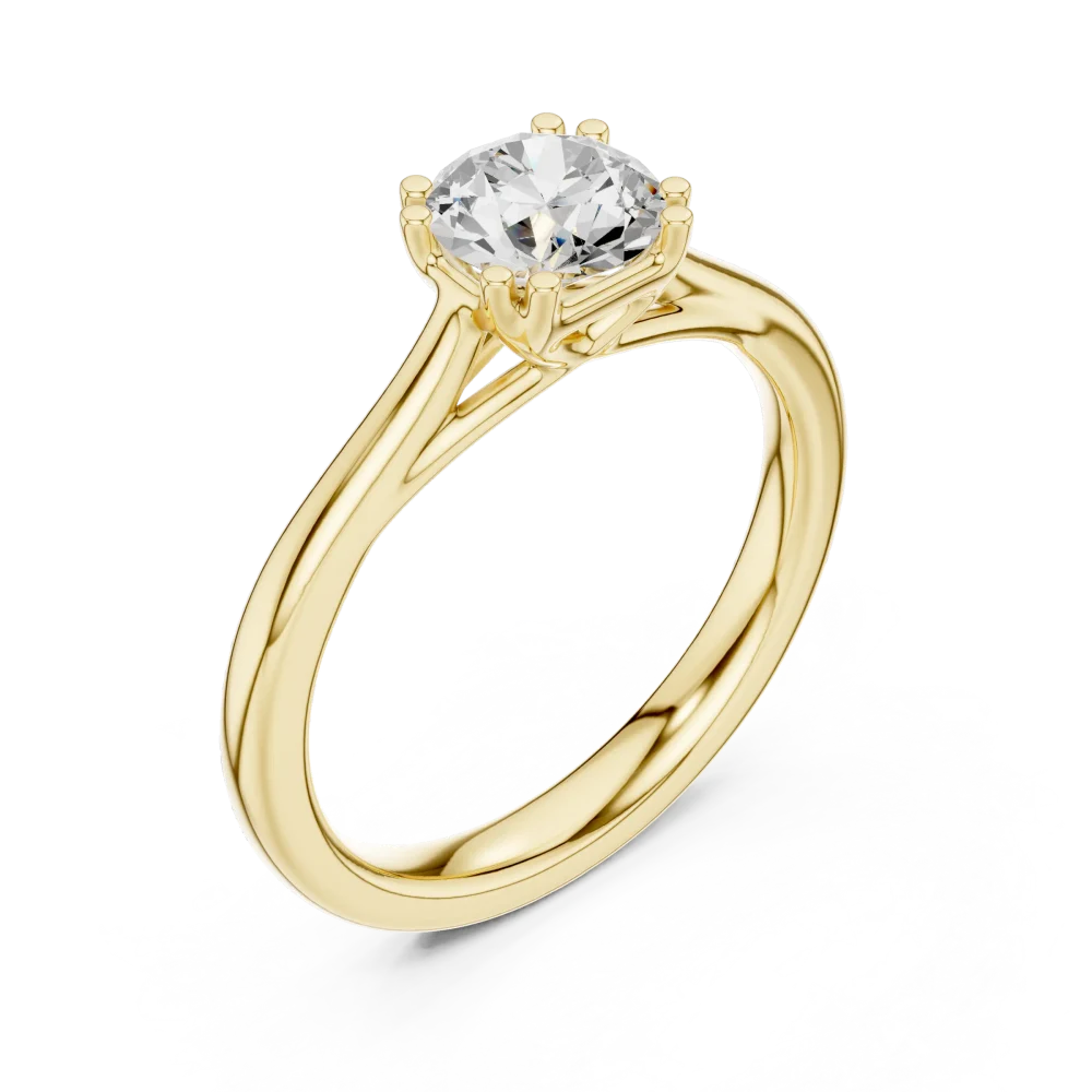 Discover the brilliance of our classic Round Solitaire ring. Featuring a stunning DIAMEUR lab-grown diamond, it is the perfect symbol of elegance. Shop now.