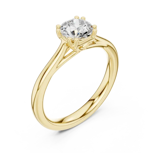 Essence Round Brilliant Cut Solitaire Ring