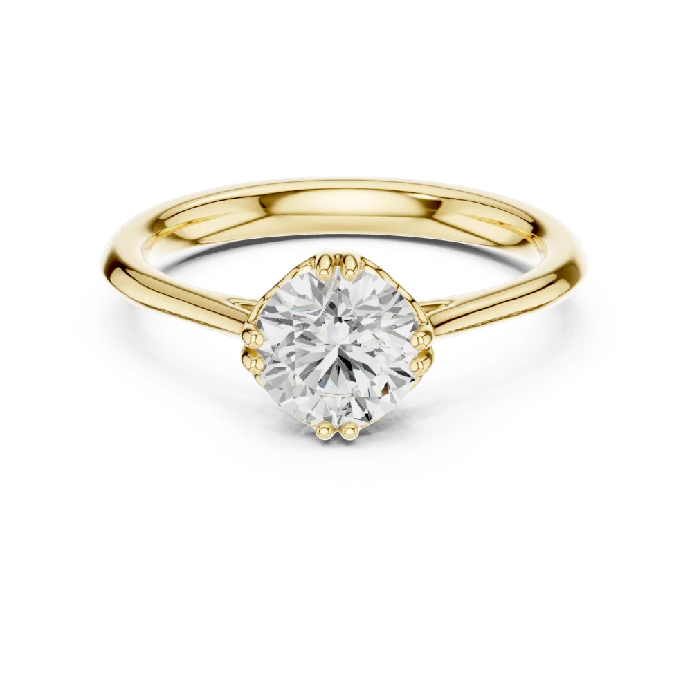 Essence Round Brilliant Solitaire Engagement Ring - Image 2