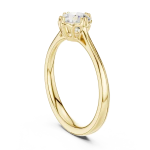 Essence Round Brilliant Cut Architectural Solitaire Ring - Image 3