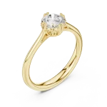 Essence Round Brilliant Cut Architectural Solitaire Ring