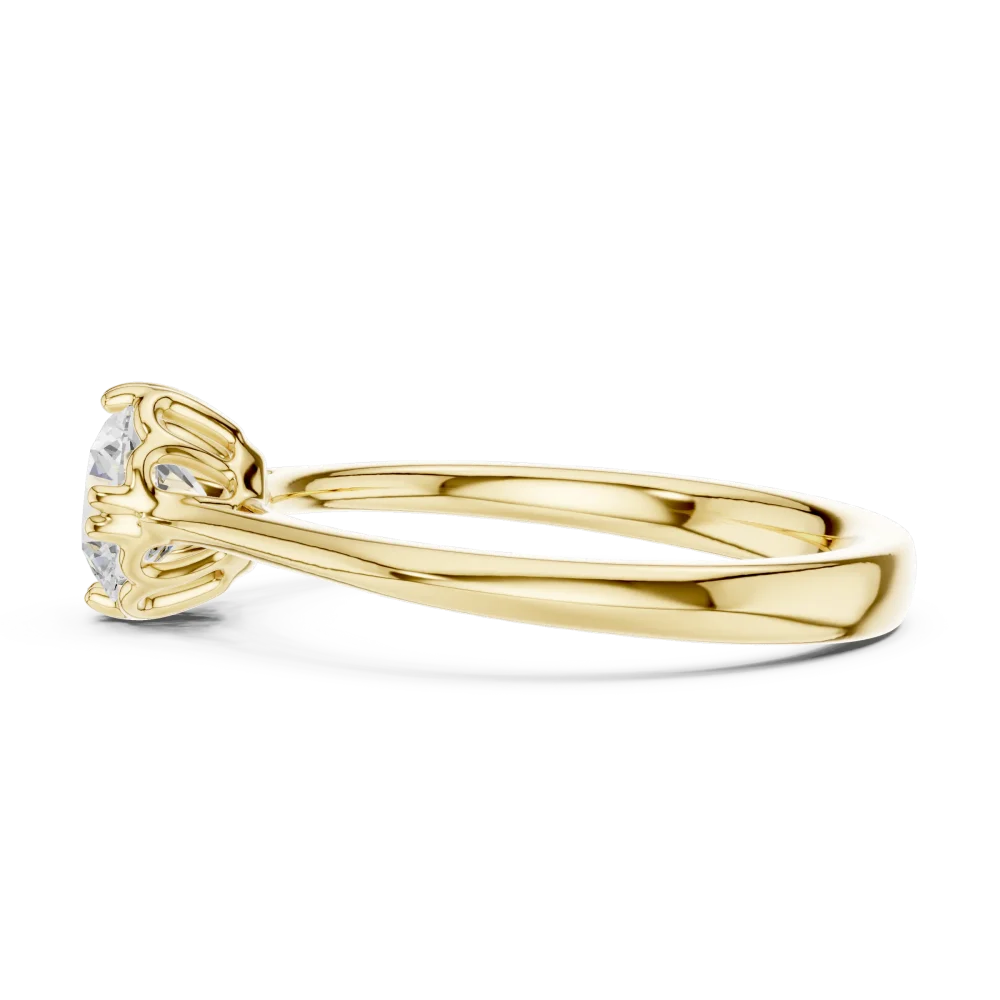 Essence Round Brilliant Cut Architectural Solitaire Ring - Image 4