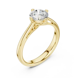 Essence Round Brilliant Cut Solitaire Ring