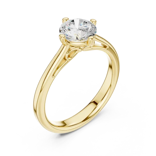 Essence Round Brilliant Cut Solitaire Ring