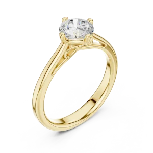 Essence Round Brilliant Cut Solitaire Ring