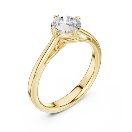 Essence Round Brilliant Cut Solitaire Ring