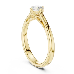 Essence Round Brilliant Cut Architectural Solitaire Ring - Image 3