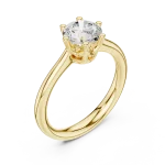 Essence Round Brilliant Cut Six-Prong Solitaire Ring
