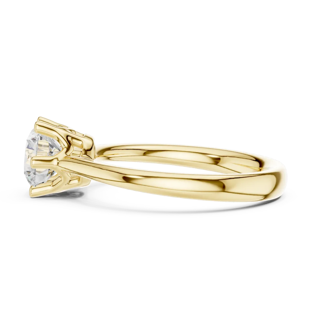Essence Round Brilliant Cut Six-Prong Solitaire Ring - Image 4
