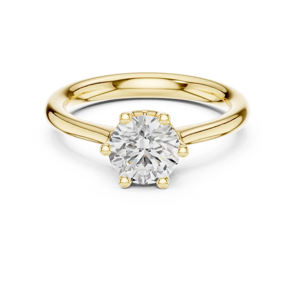 Essence Round Brilliant Cut Six-Prong Solitaire Ring - Image 2