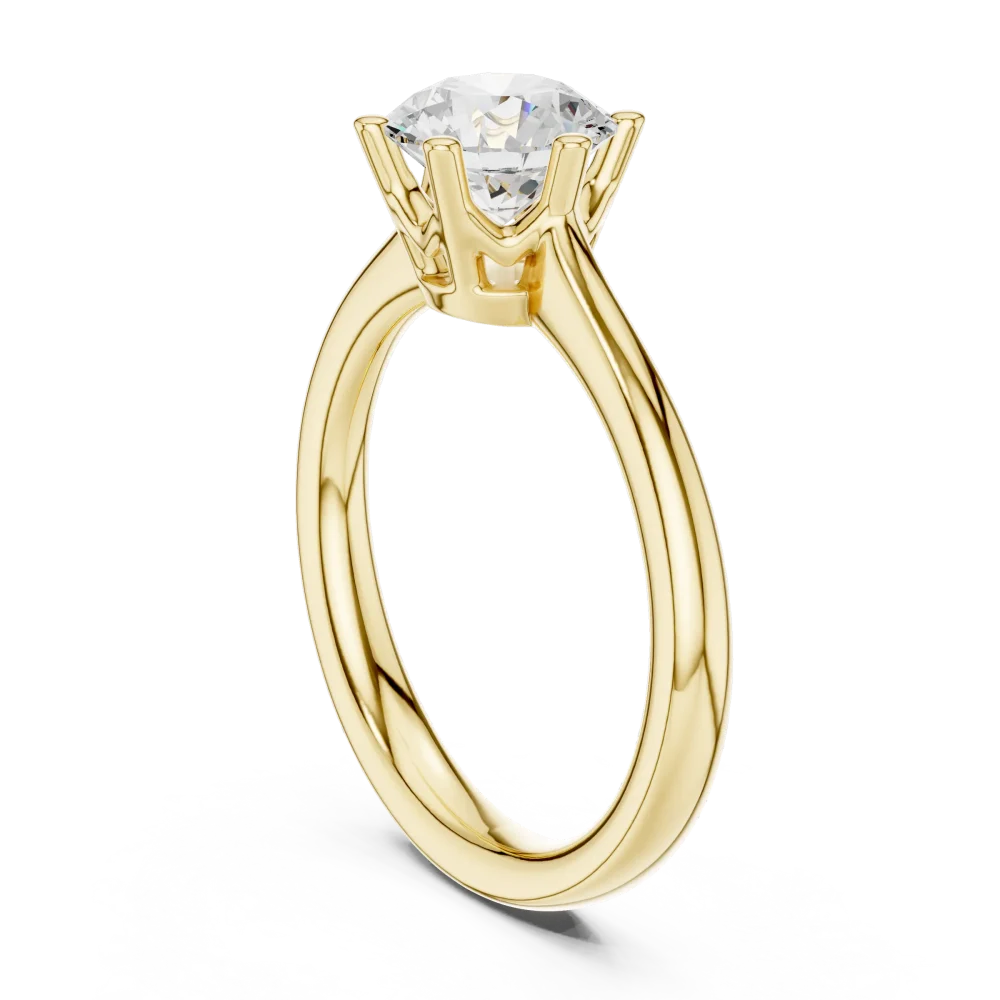 Essence Round Brilliant Cut Solitaire Engagement Ring - Image 3