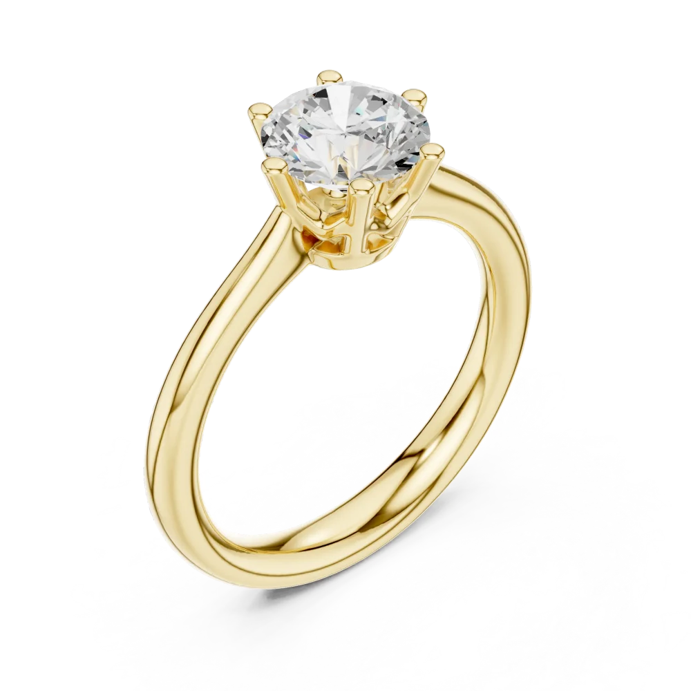Discover the elegance of this round brilliant-cut DIAMEUR Solitaire engagement ring. Crafted for brilliance and timeless style, shop yours today.