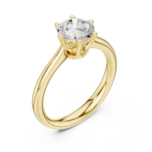 Essence Round Brilliant Cut Solitaire Engagement Ring