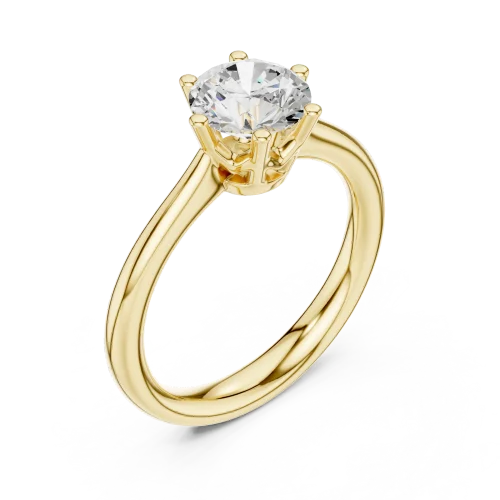 Essence Round Brilliant Cut Solitaire Engagement Ring