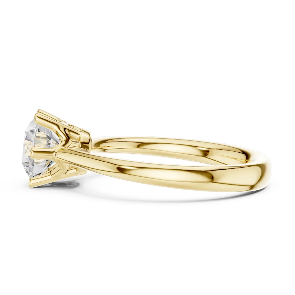 Essence Round Brilliant Cut Solitaire Engagement Ring - Image 4