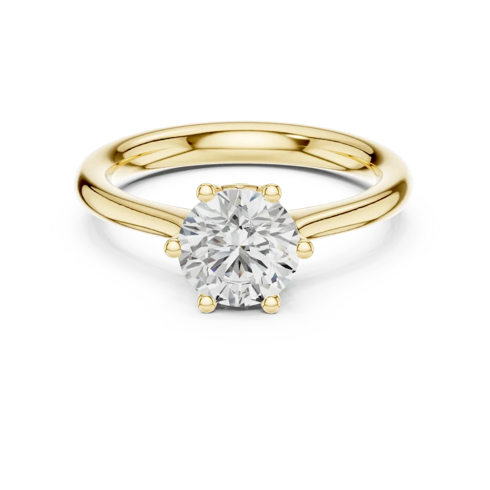 Essence Round Brilliant Cut Solitaire Engagement Ring - Image 2
