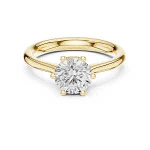Essence Round Brilliant Cut Solitaire Engagement Ring - Image 2