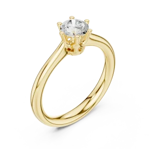 Essence Round Brilliant Cut Solitaire Ring