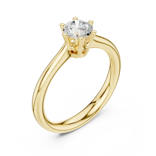 Essence Round Brilliant Cut Solitaire Ring